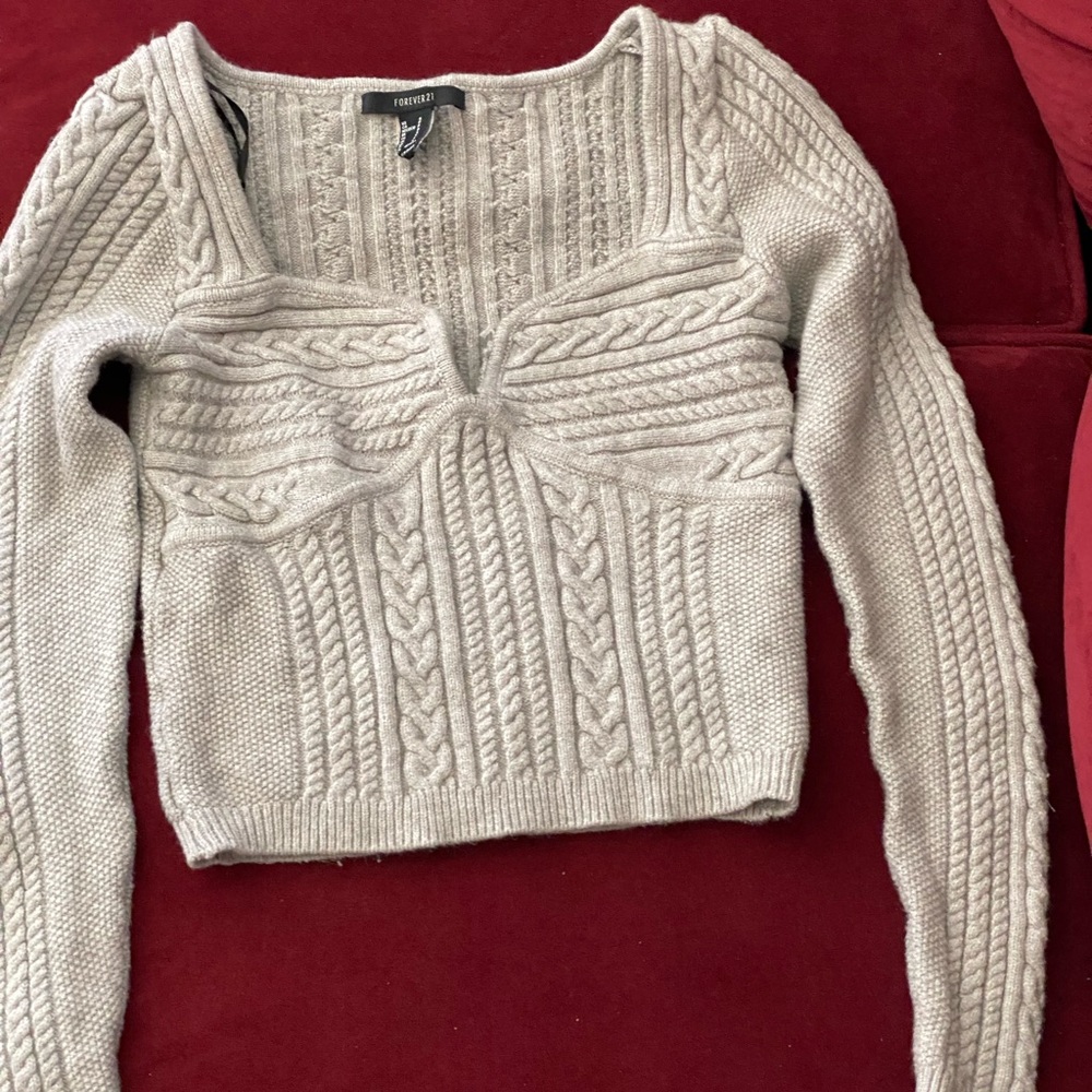 Grey forever 21 petite sweater